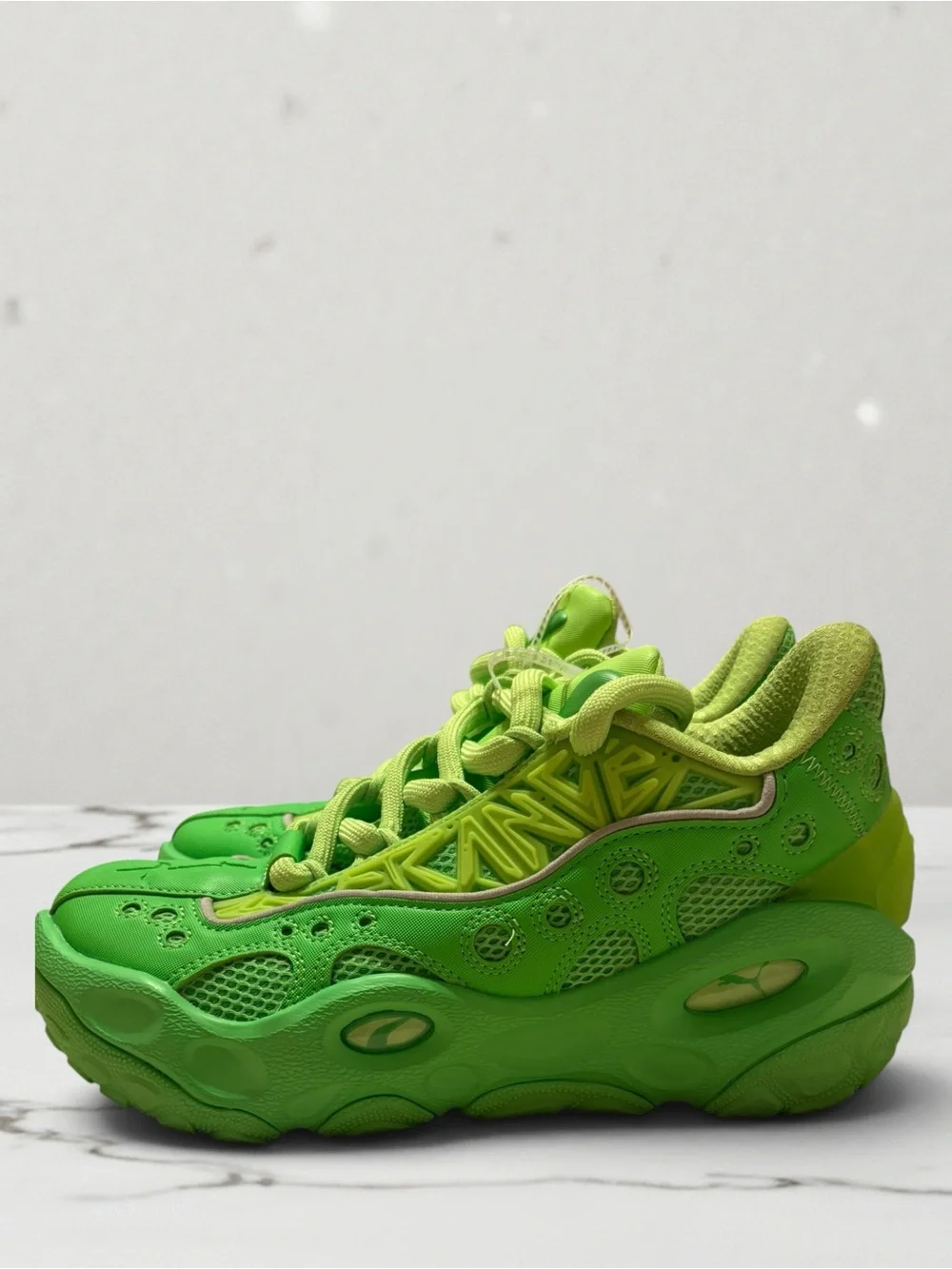 PUMA LaFrancé RNR LaMelo Ball Fluro Green Green Glare Men’s Size 10 312274-04